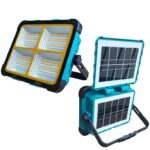 چراغ پروژکتور شارژی خورشیدی 200 وات مدل ZL-501 پنل خورشیدی تاشو